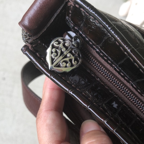 BRIGHTON Reptile Embossed Patent Leather Shoulder Bag - #D723012 - Picture 10 of 15